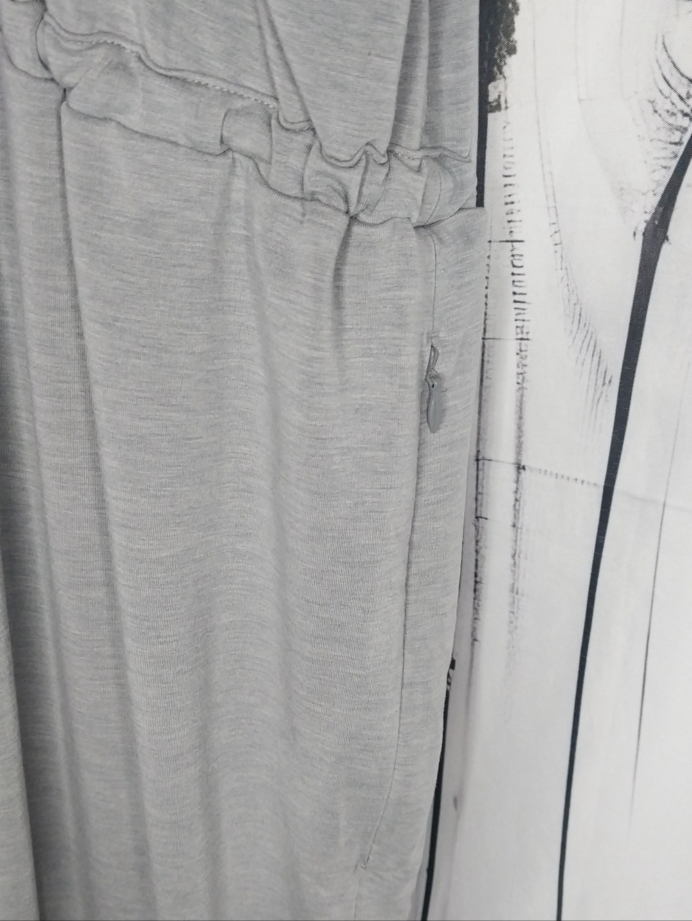 FLX Travel Sleeveless Stretchy Drawstring Jumpsuit - Gray - Picture 12 of 14